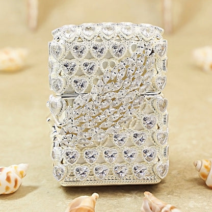 Zippo Silver-Plated Rhinestone-Studded 'Angel Wings' 205-DS333