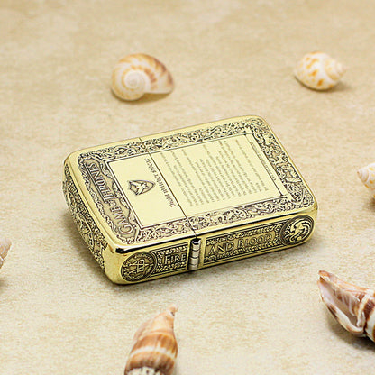 Zippo Gold-Plated Game Of Thrones & Night's Watch Oath DS428