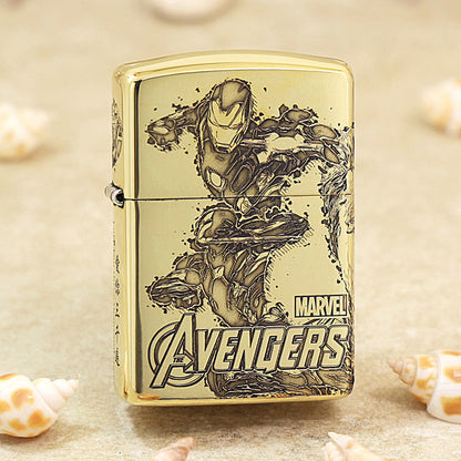 Zippo Exquisitely Deep-Engraved Iron Man & Avengers 168-DS464