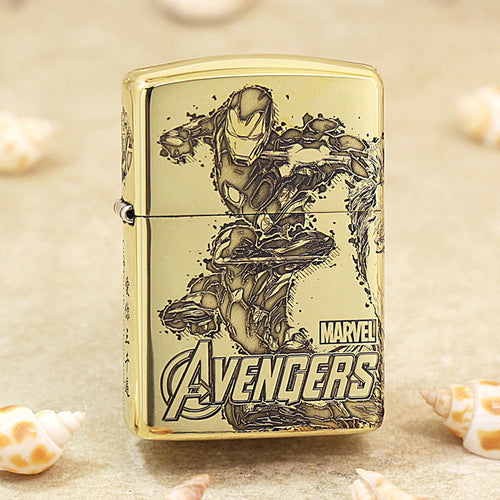 Zippo Exquisitely Deep-Engraved Iron Man & Avengers 168-DS464