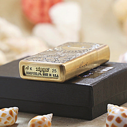 Zippo Exquisite 3D Carved Sunflower Design DS346