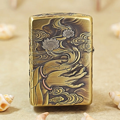 Zippo Armor Gold-Plated Buddhist Relief 162-DS383