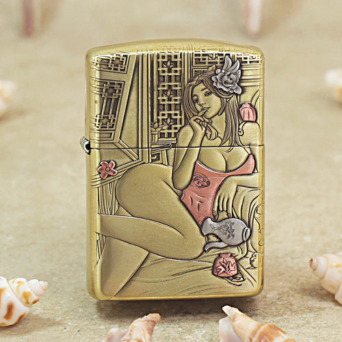 Zippo High-Relief 3D Engraved Vintage Beauty 168-DS441