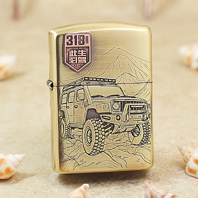 Zippo Armor Road Jeep 3D Embossed 168-DS447