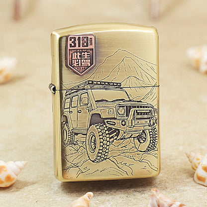 Zippo Armor Road Jeep 3D Embossed 168-DS447