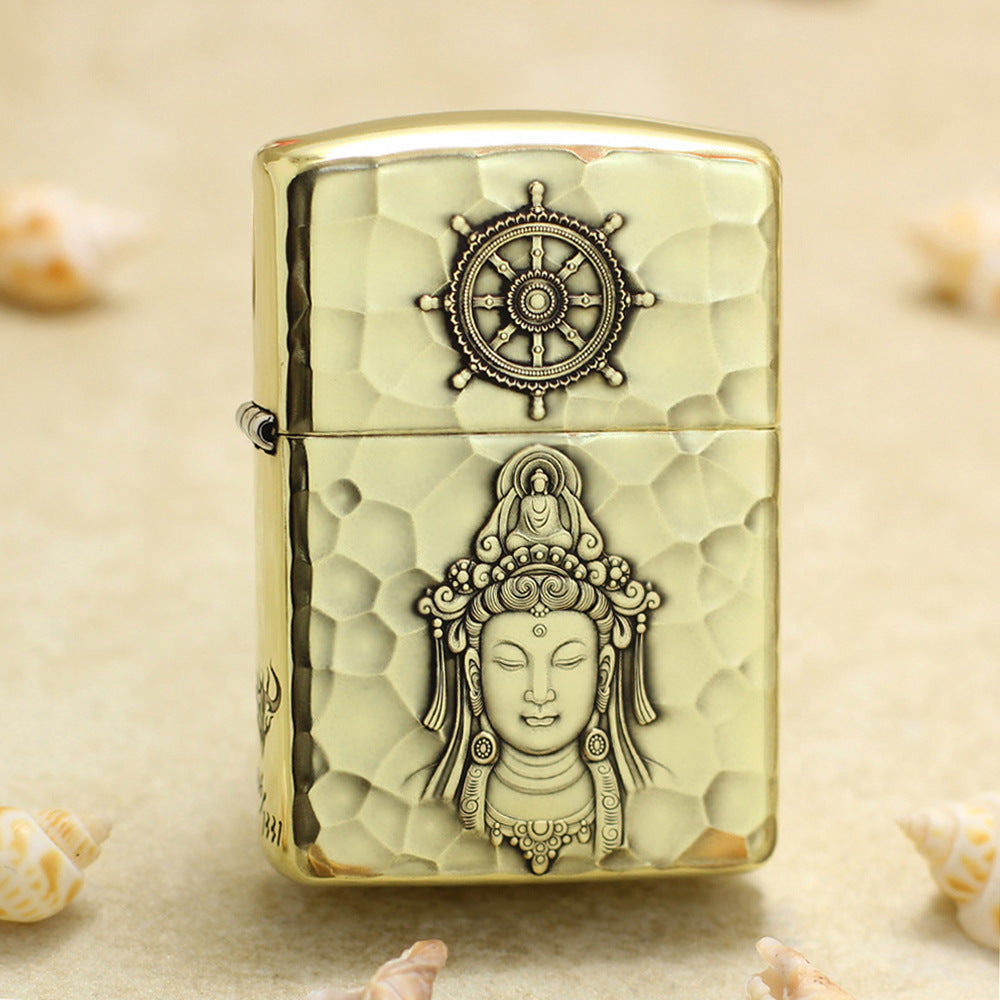Zippo Gold-Plated Guanyin Guan Xin 168-DS394