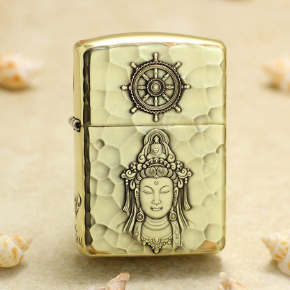 Zippo Gold-Plated Guanyin Guan Xin 168-DS394