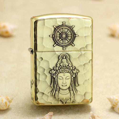 Zippo Gold-Plated Guanyin Guan Xin 168-DS394