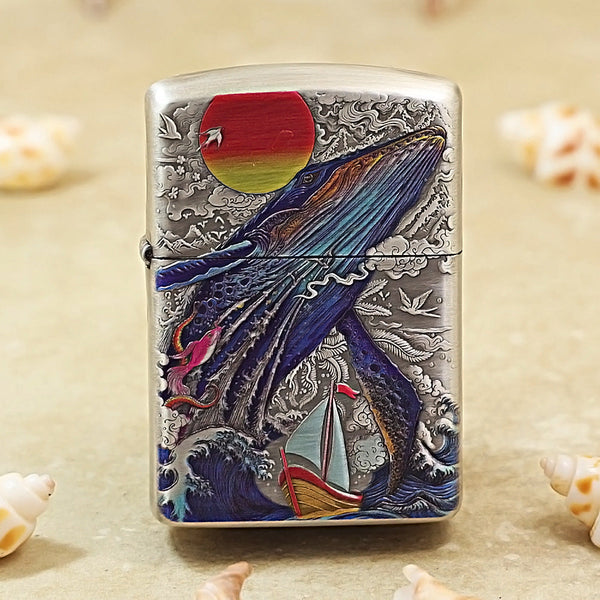 Zippo Finely Engraved Kunpeng & Marine Life Pattern 162-DS468