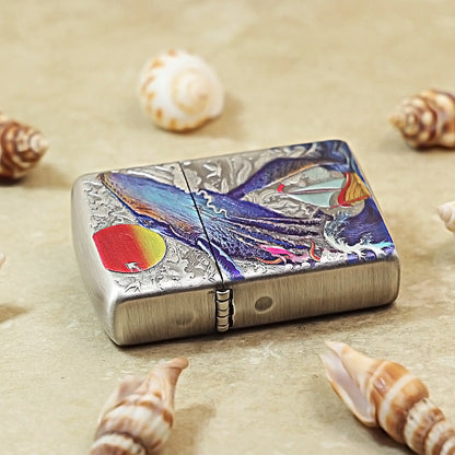 Zippo Finely Engraved Kunpeng & Marine Life Pattern 162-DS468