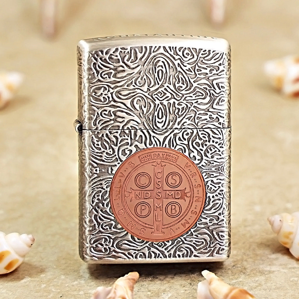 Zippo Metal Smoked Silver Constantine 205-DS203