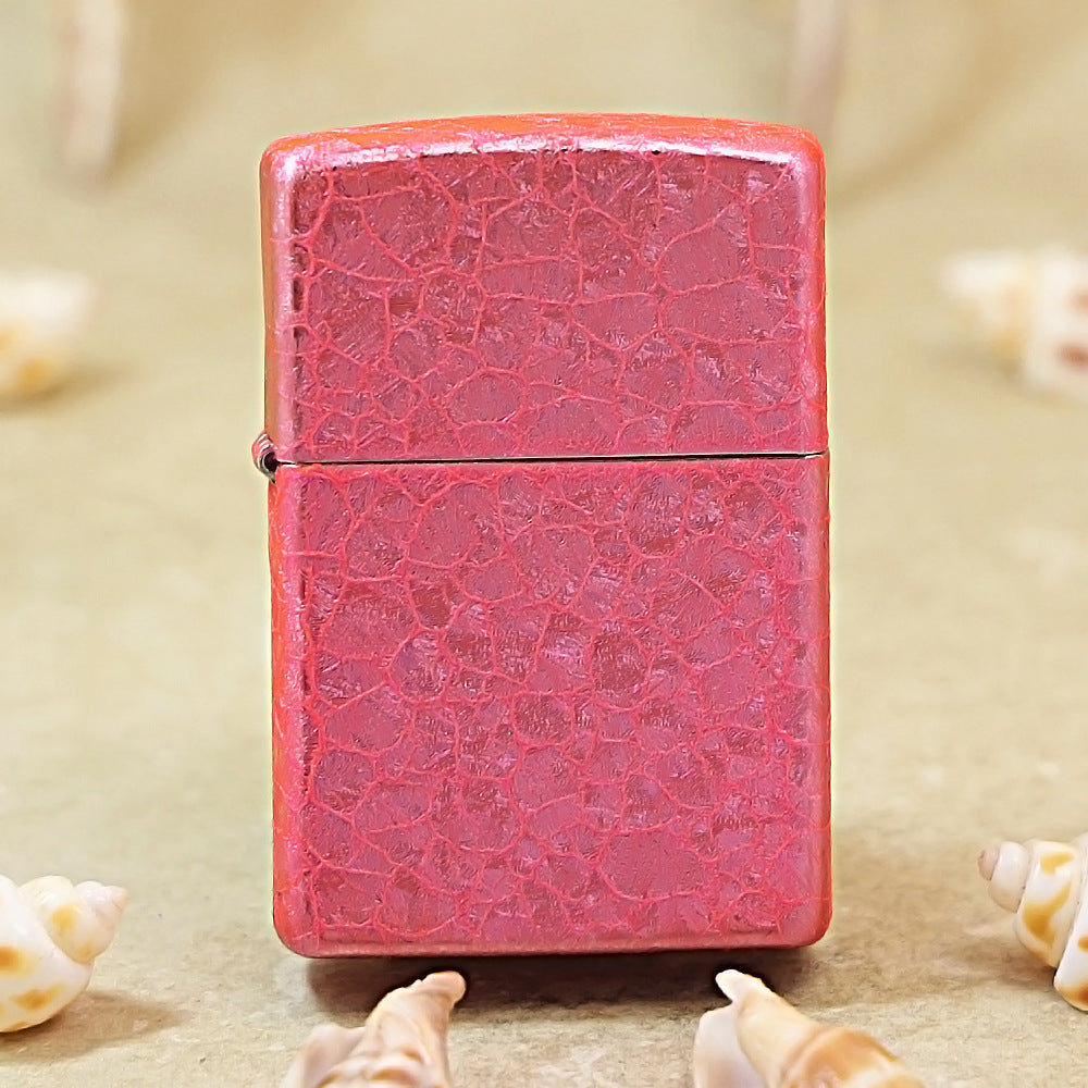 Zippo Red Crackled Ice Pattern 205-DS472