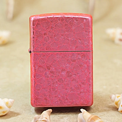 Zippo Red Crackled Ice Pattern 205-DS472