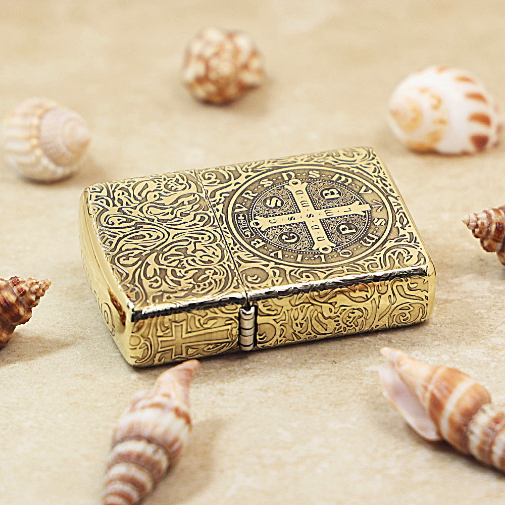 Zippo Armor Antique Saint Benedict 3D Relief 168-DS391