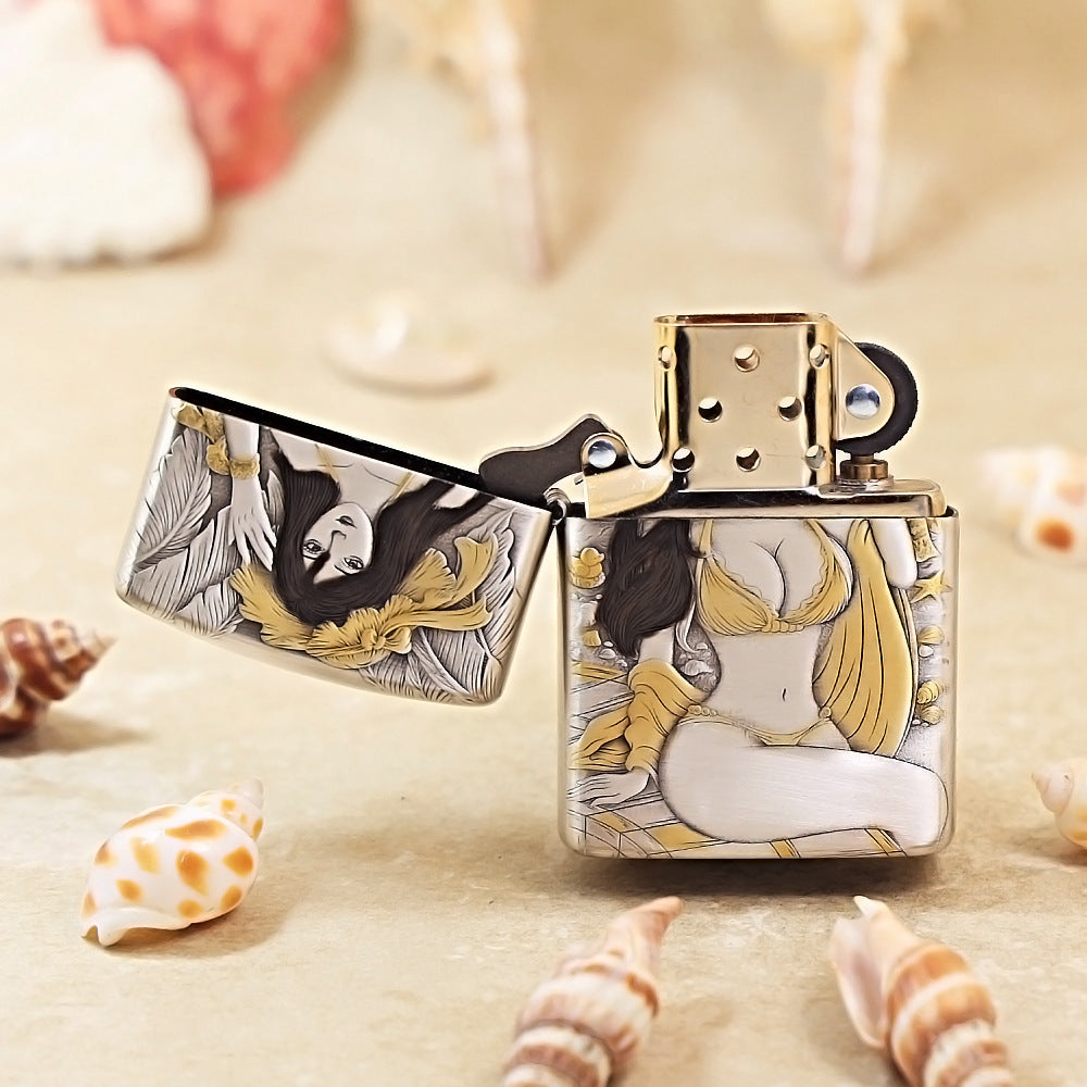Zippo Engraved Beach Beauty Design DS190