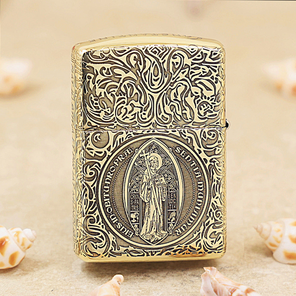 Zippo Armor Antique Saint Benedict 3D Relief 168-DS391