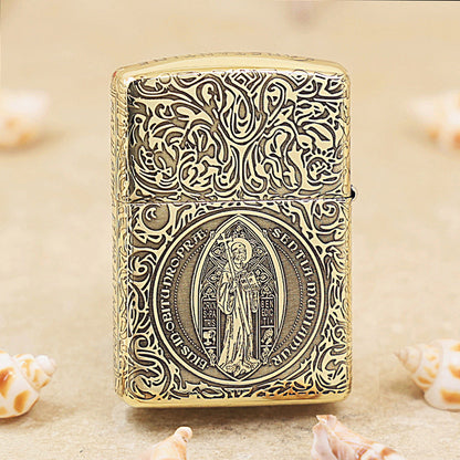 Zippo Armor Antique Saint Benedict 3D Relief 168-DS391