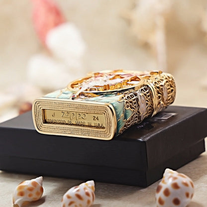 Zippo Gold-Plated Exquisite 'Deer of Luck' 205-DS368