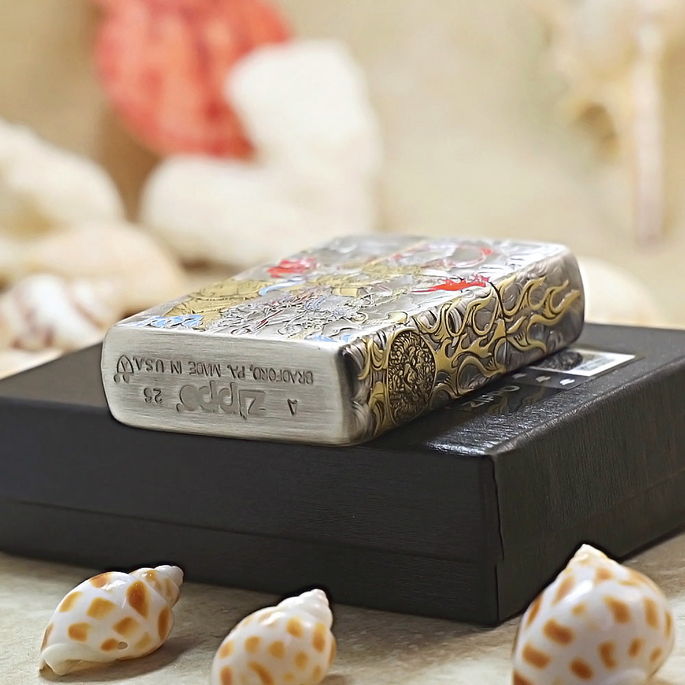 Zippo Antique Silver Plated –God of Wealth 162-DS220