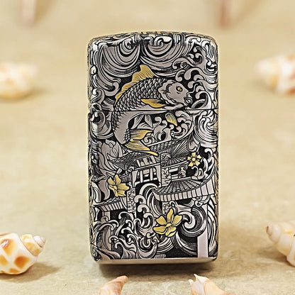 Zippo Armor Fish Leaping Over the Dragon Gate DS350