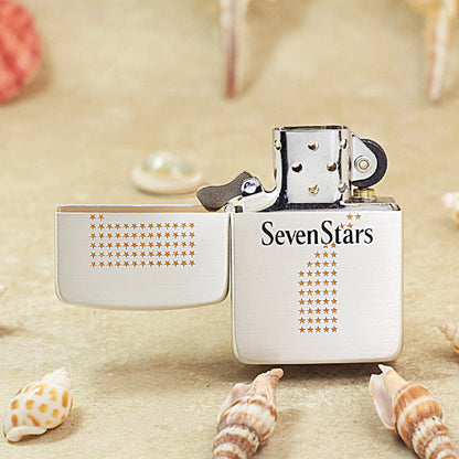 Zippo 1941 Vintage Silver-Plated Seven Stars Engraved DS207