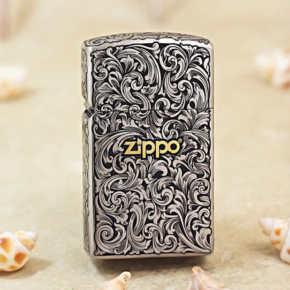 Zippo Slim Two-Tone Arabesque Engraved DS353