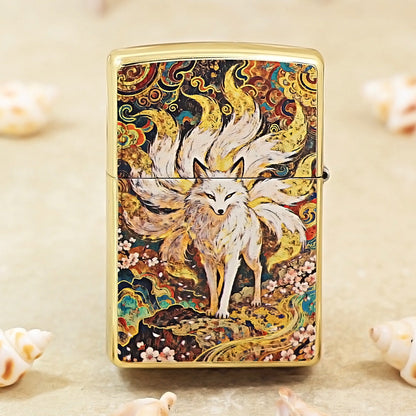 Zippo Double-Sided Exquisite Nine-Tailed Fox Engraving 205-DS479