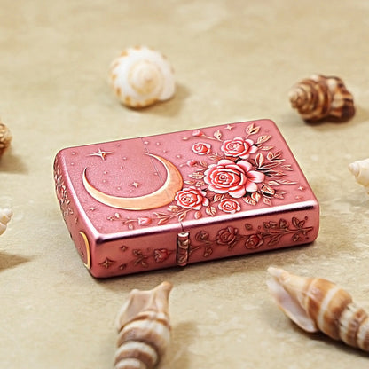 Zippo Silver-Plated 'Moonlit Rose' 3D Embossed 205-DS465