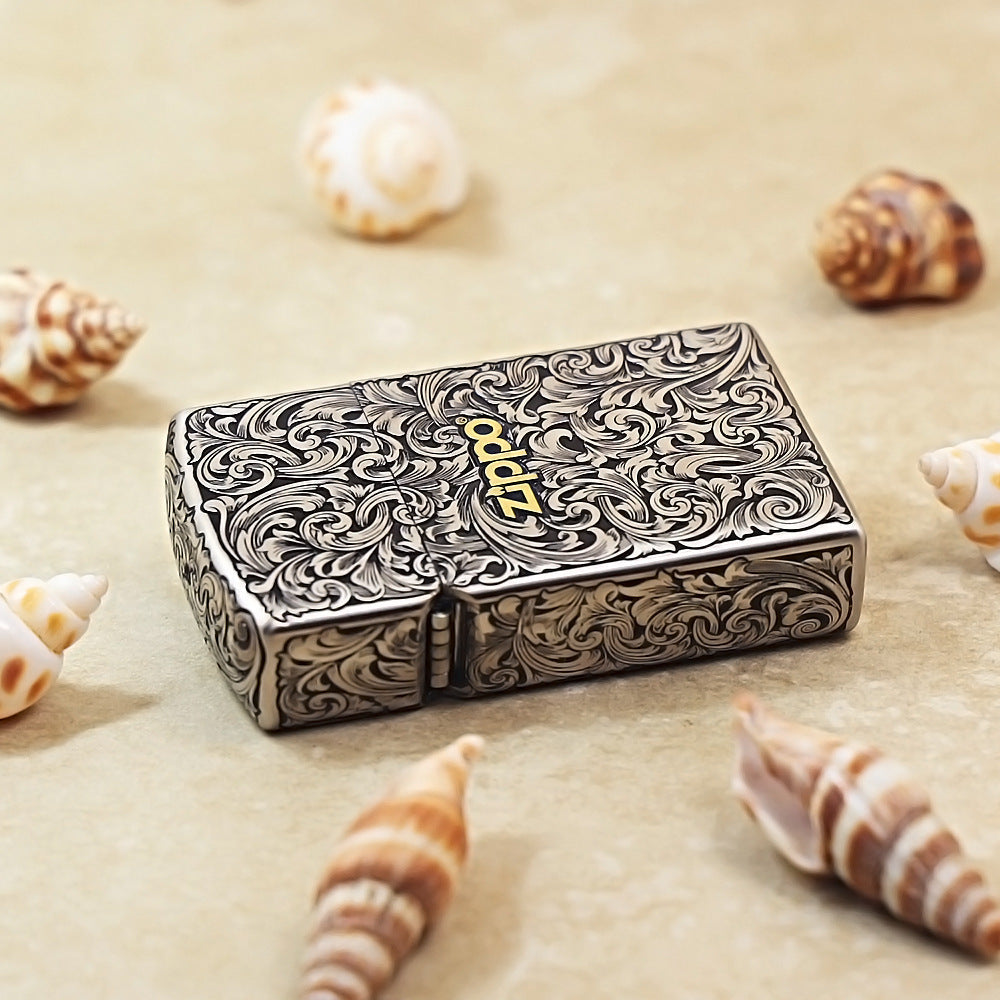 Zippo Slim Two-Tone Arabesque Engraved DS353