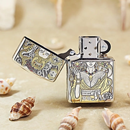 Zippo Hannya 5-Side Silver-Plated Lacquer Inlay 162-DS250