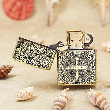 Zippo Armor Antique Saint Benedict 3D Relief 168-DS391