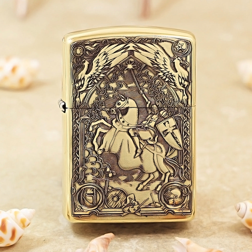 Zippo Armor 3D Deep Engraved Crusader 168-DS426