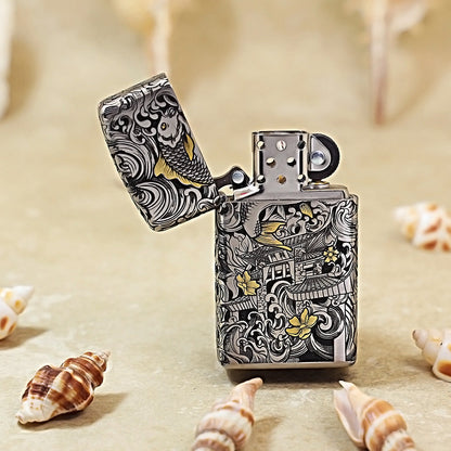 Zippo Armor Fish Leaping Over the Dragon Gate DS350
