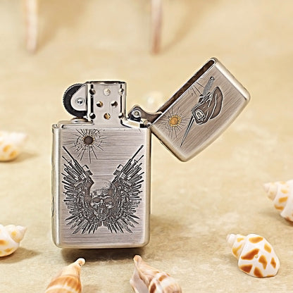 Zippo Antique Silver 3D Relief 'The Expendables' DS361