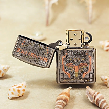Zippo Armor Gundam Silver Dual-Tone Engraved 162-DS480