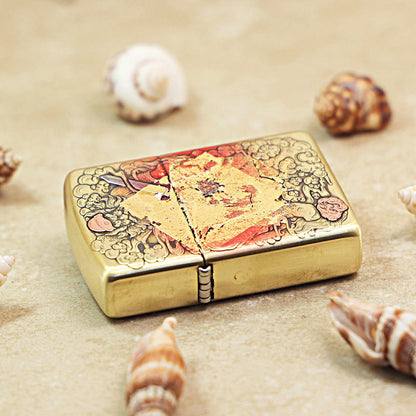 Zippo Gold-Plated High-Relief Zhong Kui Carving 168-DS444