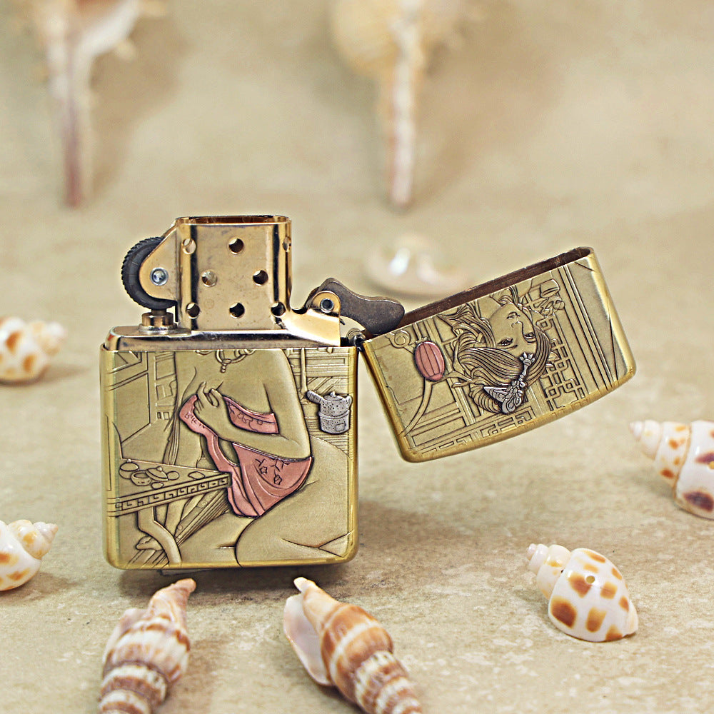 Zippo High-Relief 3D Engraved Vintage Beauty 168-DS441