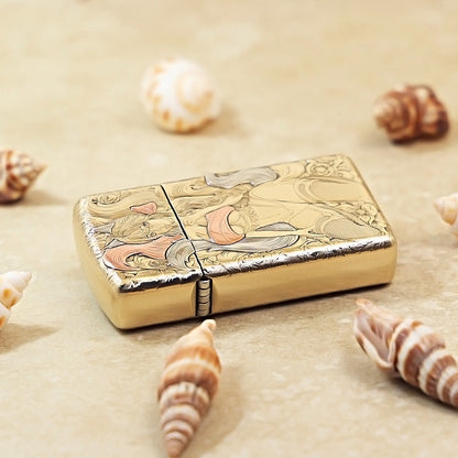 Zippo Slim 3D Relief Nine-Tailed Fox & Beauty DS367