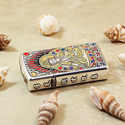 Zippo Armor Heavy-Duty Metal Painted White Tara DS323