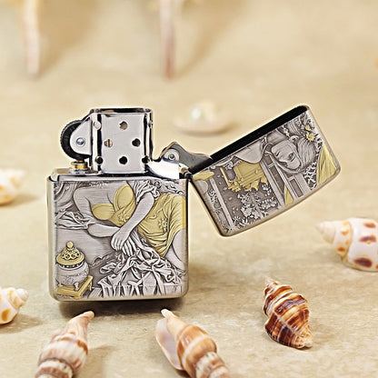 Zippo Antique Silver-Plated– 3D Engraving - Beauty Series 162-DS199