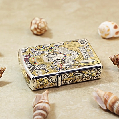 Zippo Hannya 5-Side Silver-Plated Lacquer Inlay 162-DS250