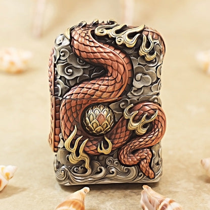 Zippo Brass-Plated 3D Relief Snake Sculpture 205-DS364