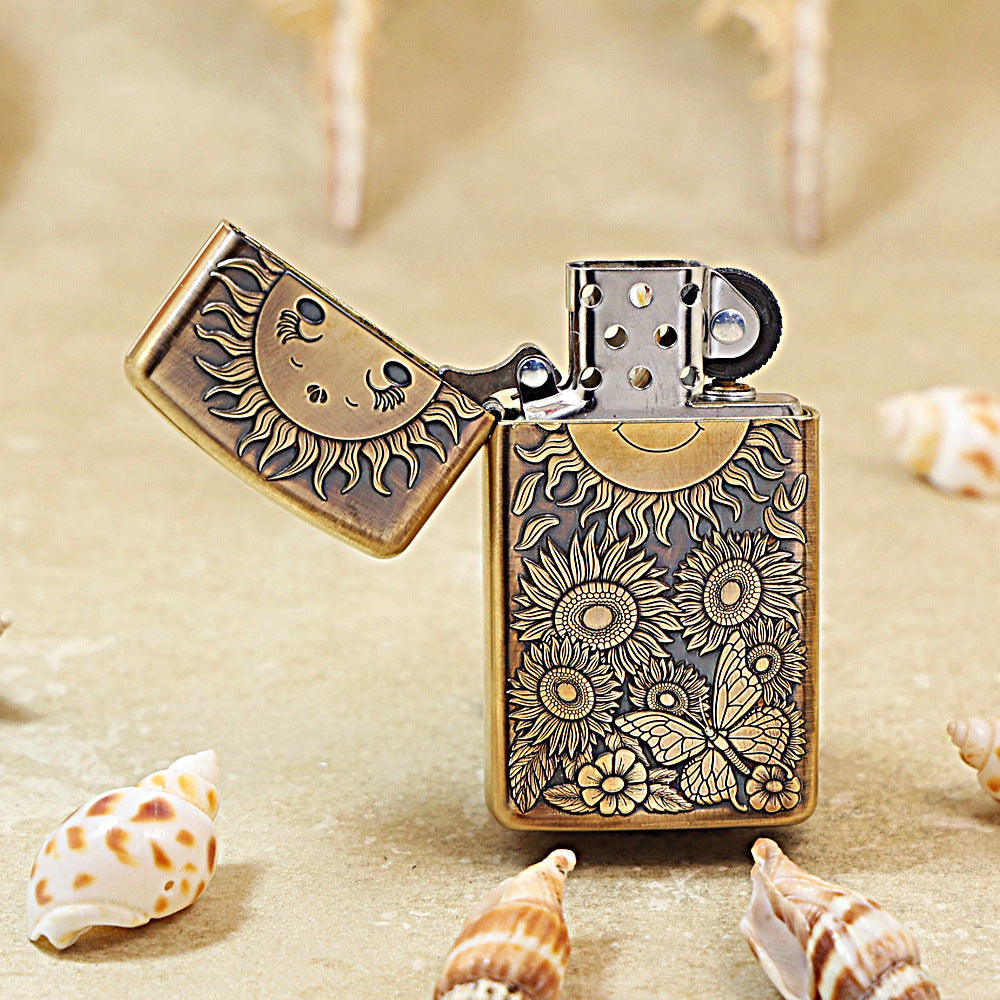 Zippo Exquisite 3D Carved Sunflower Design DS346