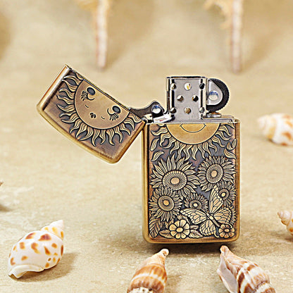 Zippo Exquisite 3D Carved Sunflower Design DS346