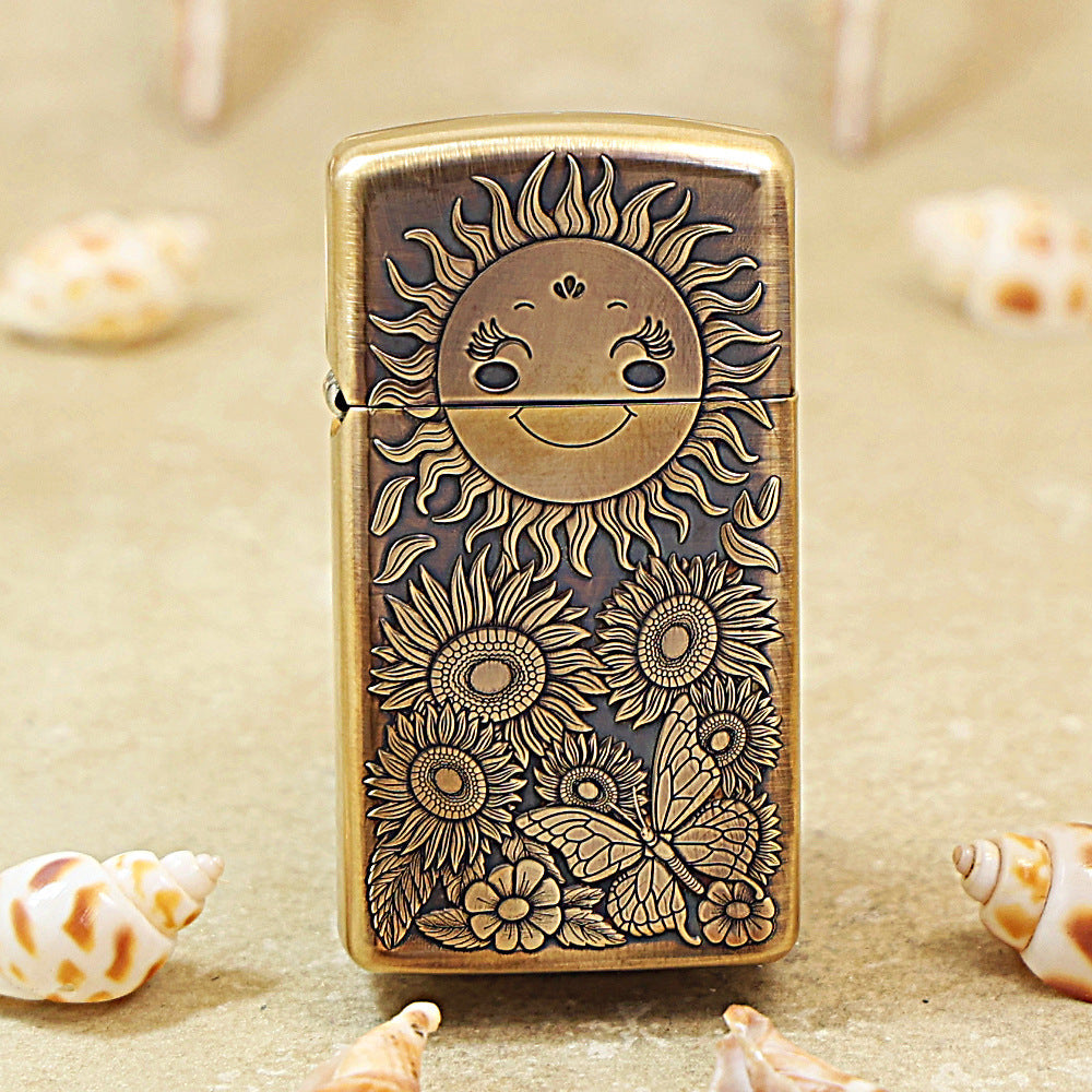 Zippo Exquisite 3D Carved Sunflower Design DS346