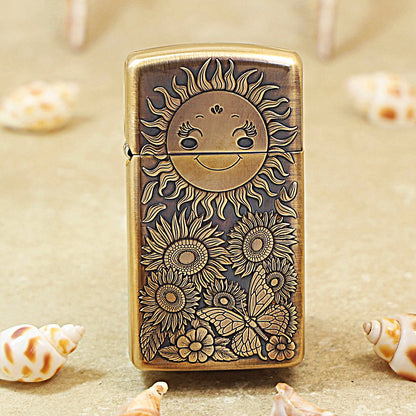 Zippo Exquisite 3D Carved Sunflower Design DS346
