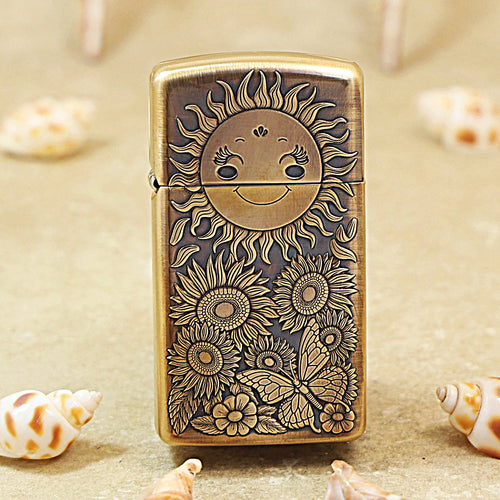 Zippo Exquisite 3D Carved Sunflower Design DS346