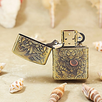 Zippo Red Copper Embossed Pixiu 168-DS385
