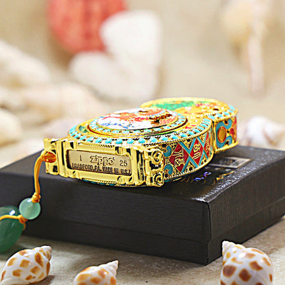 Zippo Galloping Horse Pattern & Feng Shui Gourd DS341