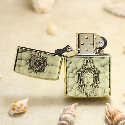 Zippo Gold-Plated Guanyin Guan Xin 168-DS394